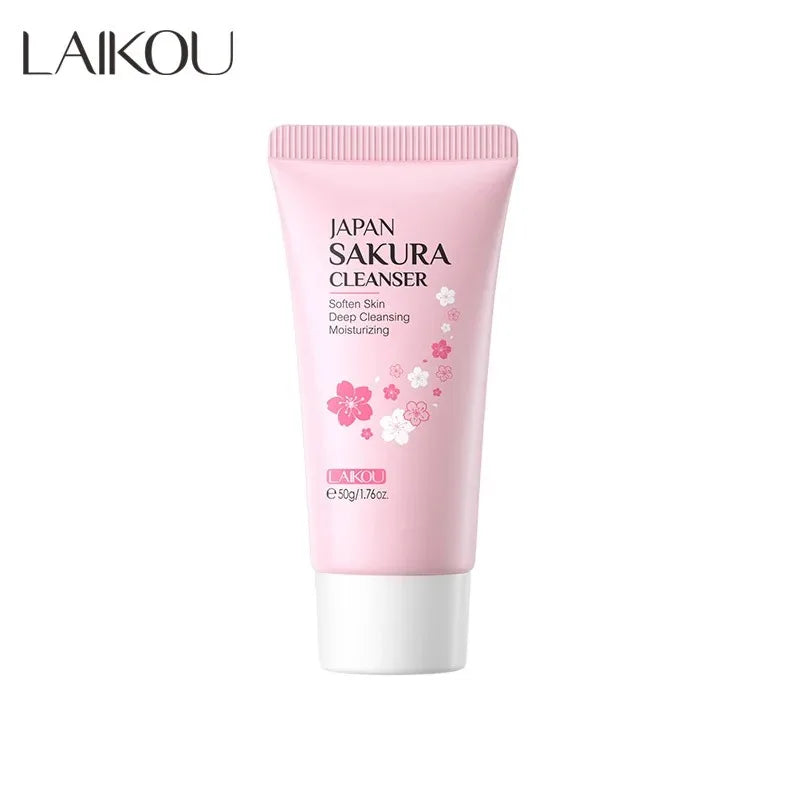 LAIKOU Sakura Facial Cleanser 50g – Deep Cleansing, Brightening & Moisturising