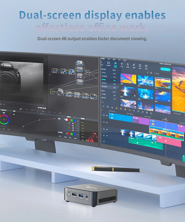 SOYO M4PLUS2 Mini PC: 8/16GB RAM, 256/512GBSSD, Intel Twin Lak N150, Windows 11Pro - Compact & Ideal for Home, Business & Gaming