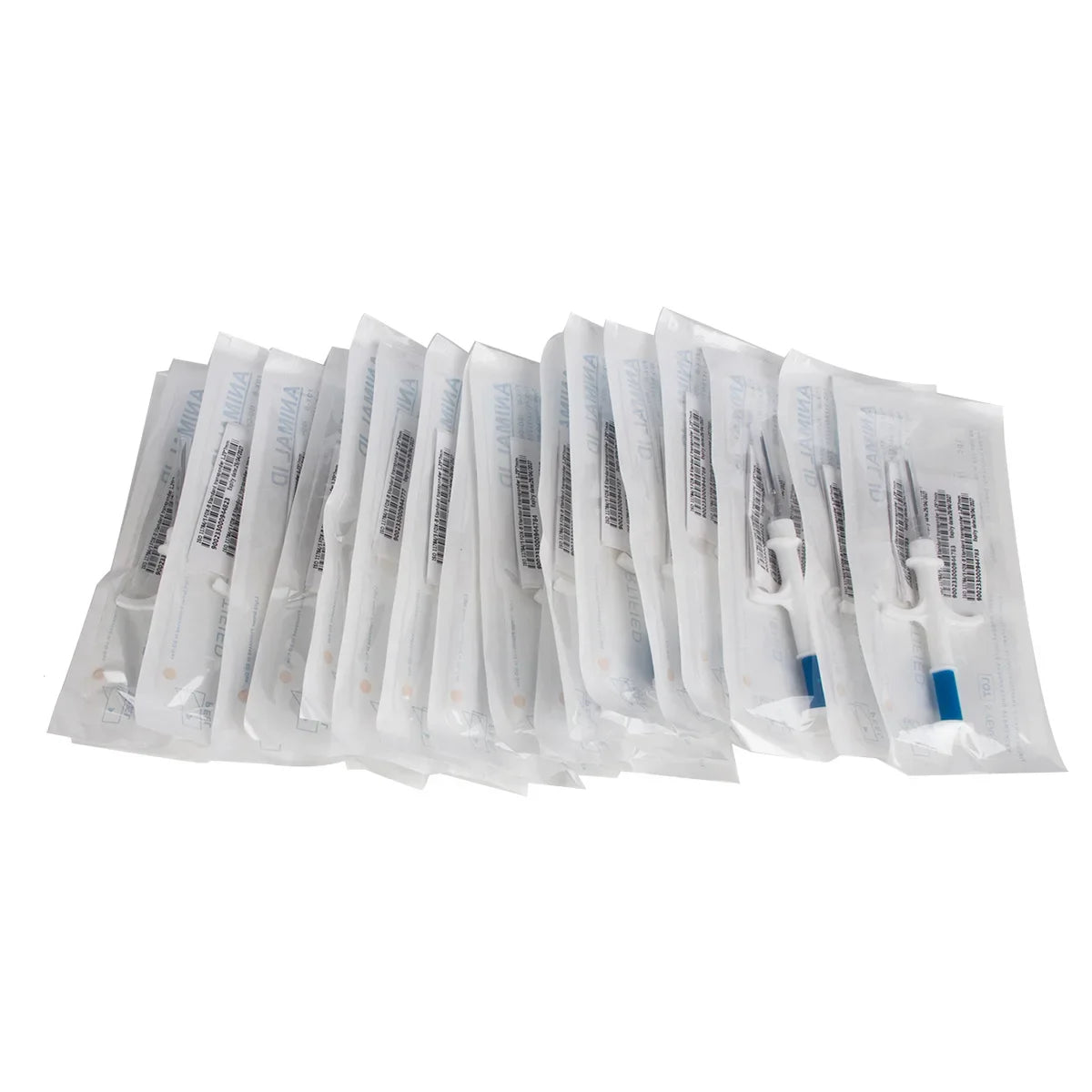 100pcs/Pack Pet EM4305 Microchip 134.2KHz FDX-B Animal ID Chip Animal Microchip Syringe International Standard