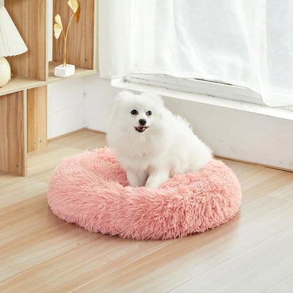 Plush Warm Round Large Dog Bed Winter Soft Puppy House Medium Cat Sofa Sleeping Bed Elastic Small Dog Kennel Nest Accessories