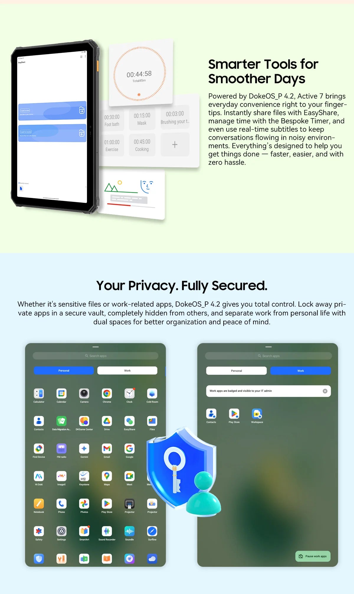 Blackview Active 7 RuggedTablet 11-inch  FHD+ Display Octa-core Android IP68&IP69K 10000mAh 45W Charger Outdoor Pad PC