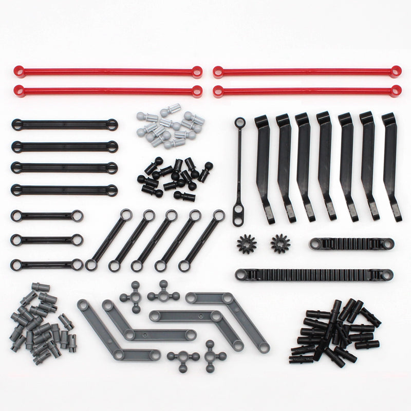 High-Tech Plastic Building Blocks Bricks Car Gear Link Liftarm Beam Cross Axle DIY Assembling MOC Bulk Technology Set Toys