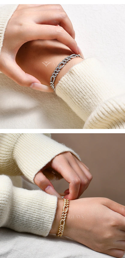 ATTAGEMS 2025New Full Moissanite Cuba Chain for ManWomen 925 Sterling Silver 18kGold Plated Classic Tennis Bracelet Fine Jewelry