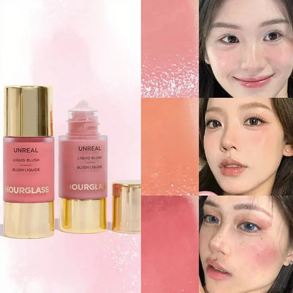 Hourglass New UNREAL Liquid Texture Powder Blusher Full Clear Color Cheek Fluidity Easy Push Away Create Natural Skin Portable