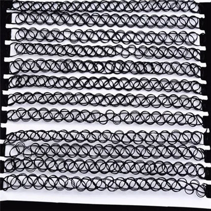 JUCHAO New Collares Vintage Stretch Tattoo Choker Necklaces For Women Girl Charm Gothic Elastic Necklace Female Wedding Gift