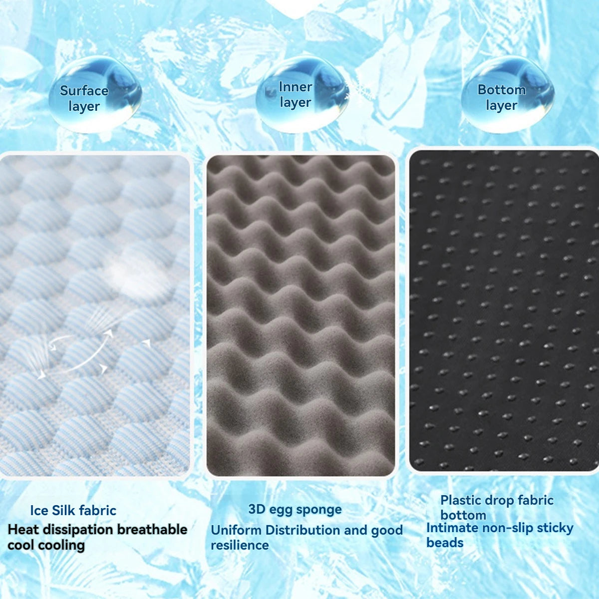 Breathable Spring Summer Cooling Large Dog Bed Ati-slip Cat Bed with Pillow Ice Silk Fabric Dog Bed for Small Dog Cushion Pet