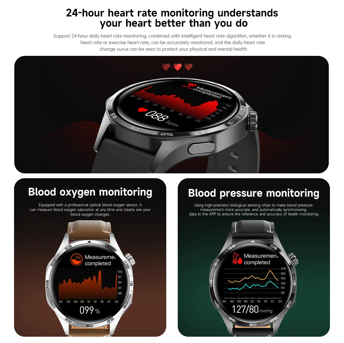 New Huawei Watch GT5 Pro Smart Watch 1.53 Inch HD AMOLED Screen NFC GPS Tracker Bluetooth Call Health Monitoring Watch Men Women