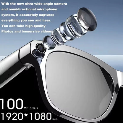 XIAOMI 4K HD AI Smart Glasses Chat 260Mah Battery Voice Assistant Control GPT 100MP Camera Bluetooth Call  Smart Glasses