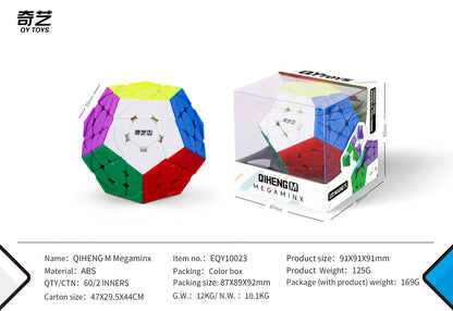 [JudyCube] Qiyi Qiheng M Megaminx Magnetic Magic Speed Cube Stickerless Professional Fidget Toys Qiheng S2 Cubo Magico Puzzle