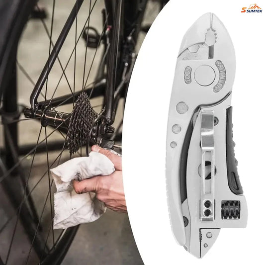 9 in 1 Multitool Keychain Plier - Accessories for Handyman,Adjustable Wrench,Screwdriver,Pliers,Knife,and More Compact,Portable