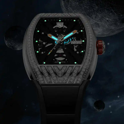 Carnival Brand IW High End Series Fashion Tonneau Dial Mechanical Watch Men 50M Waterproof Luxury Imported Movement Mens Watches