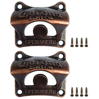 1/2/4/8pcs Bottle Opener Wall Mounted Retro BBQ DIY Solid Beer Opener Tools Bar Decorative Beer Opener Kitchen Gadgets