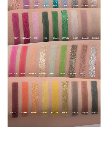 45 Color Eyeshadow Palette, Neon Glitter Matte Eyeshadow Natural Nude,Highly Pigmented Nude Warm Color Tone,Colorful Makeup