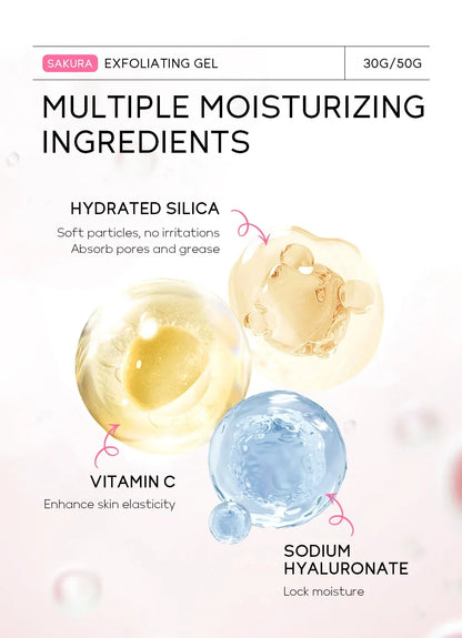 Sakura Exfoliating Peeling Gel Facial Scrub Moisturizing Nourishing Repair Scrubs Face Cream Beauty Skin Care 30g/50g