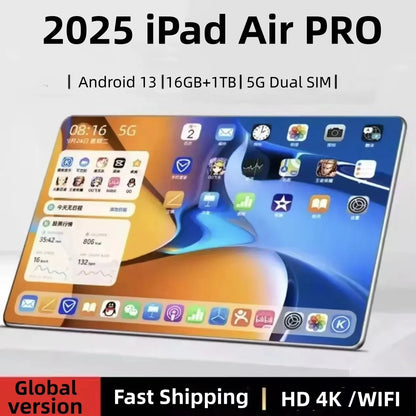2025 Global Edition Original Pad Air Pro Tablet 20000MAH 11inch Snapdragon 870 Android 13 22GB/2TB Dual SIM GPS 5K 4GWIFI Tablet