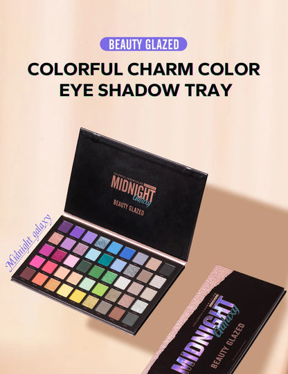 45 Color Eyeshadow Palette, Neon Glitter Matte Eyeshadow Natural Nude,Highly Pigmented Nude Warm Color Tone,Colorful Makeup