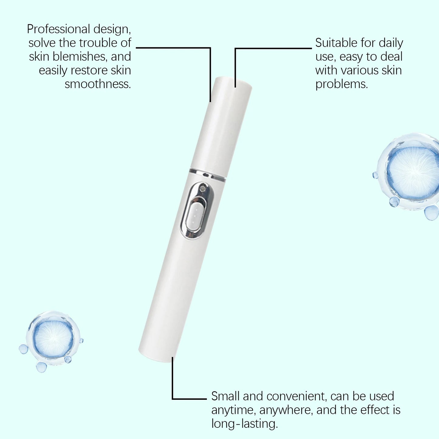 Face Beauty Laser Pen Improve Dark Spot Freckles Pigmentation Lighten Dull Skin Glowing Painless Facial Blemishes Removal Device