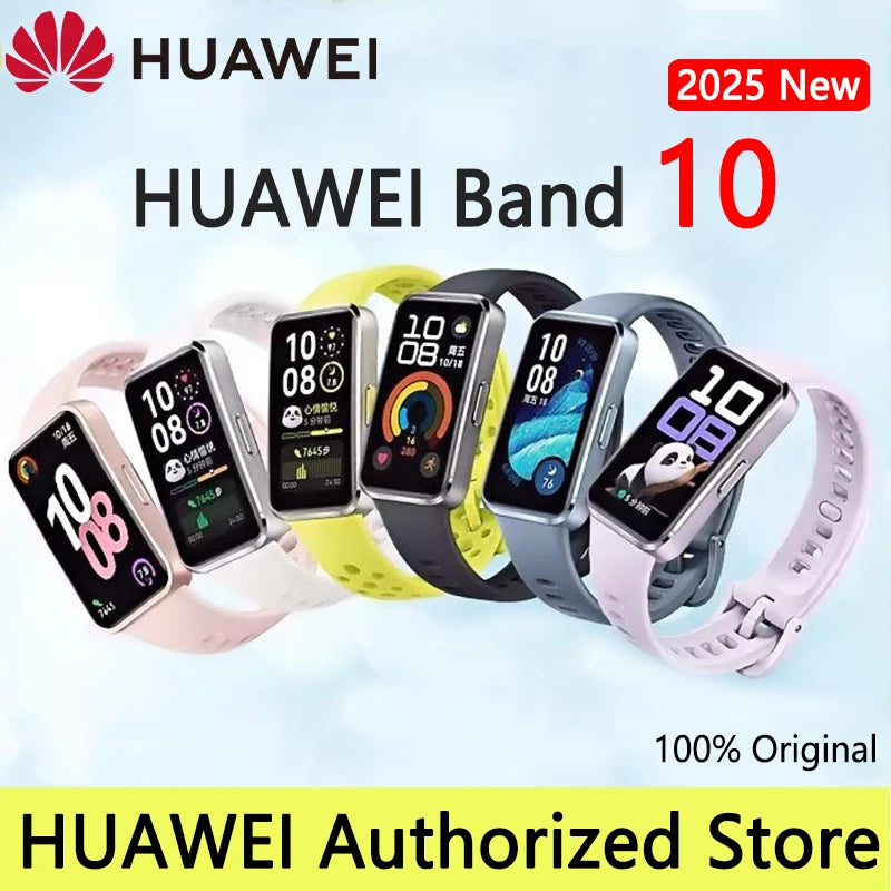 2025 Original Smart Watch Huawei Band 10 Smart Band 1.47'' AMOLED Screen Smartwatch Heart Rate Smartband 2 Weeks Battery Life