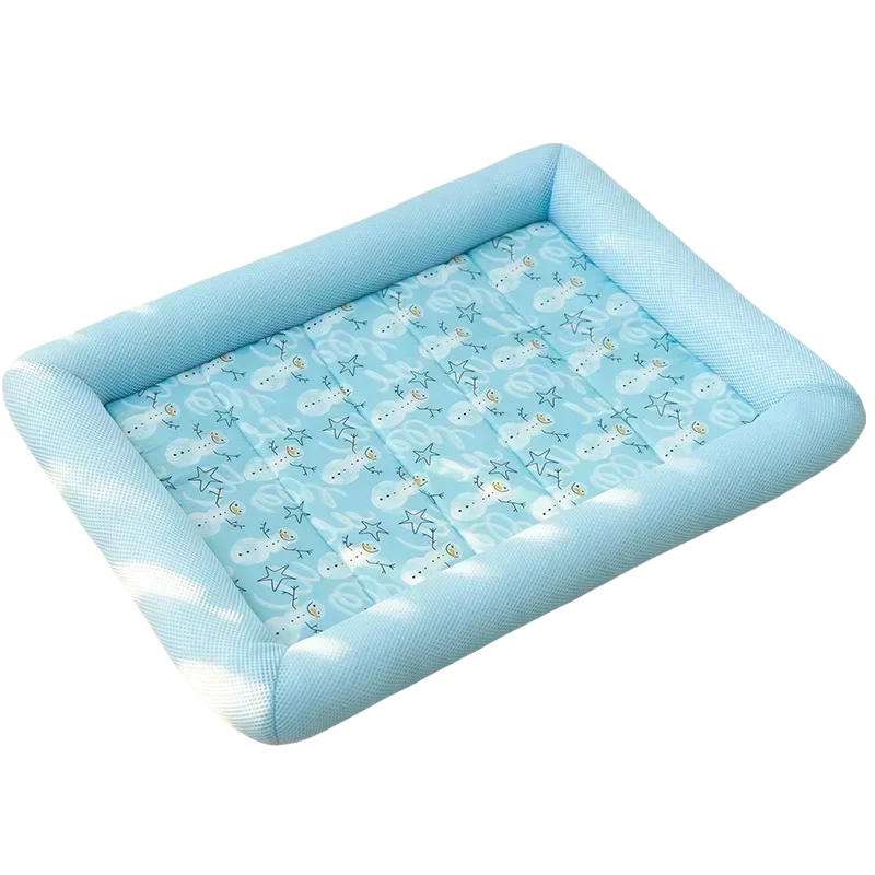 Summer Cooling Pet Cat Bed Cushion Ice Pad Dog Sleeping Square Mat for Puppy Dogs Cats Pet Kennel Top Quality Cool Cold