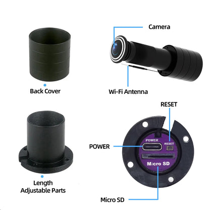 ICSEE 3MP HD Peephole WiFi Camera 170° Wide-angle Door Viewer Motion Detection Smart Home Security Wireless Cat-eye Auto Record