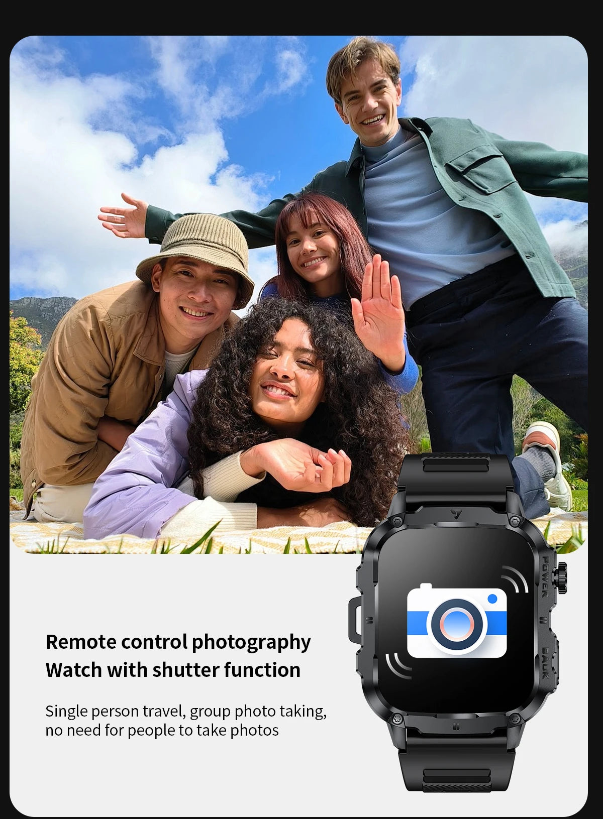 LIGE 2025 Rugged Military Smart Watch Men Outdoor Watches lP68 Waterproof 1.95" Al Voice BT Call Man Smartwatch For Android IOS