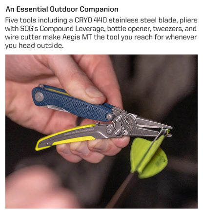 SOG 5 In 1 Mini Compact Multitool Pliers Lightweight EDC Pocket Knife Hunting Fishing Camping Supplies Micro Tools equipment