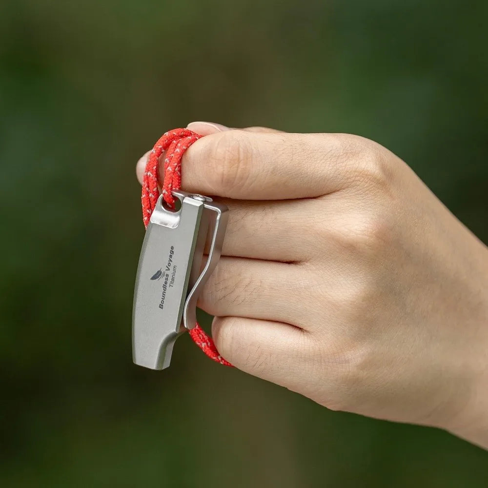 Titanium Survival Whistle Anti-Corrosion Compact Emergency Exploring Accessories Rust-Proof Emergency Exploring Accessories