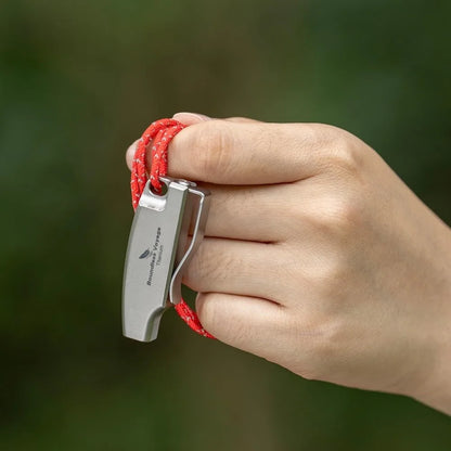 Titanium Survival Whistle Anti-Corrosion Compact Emergency Exploring Accessories Rust-Proof Emergency Exploring Accessories