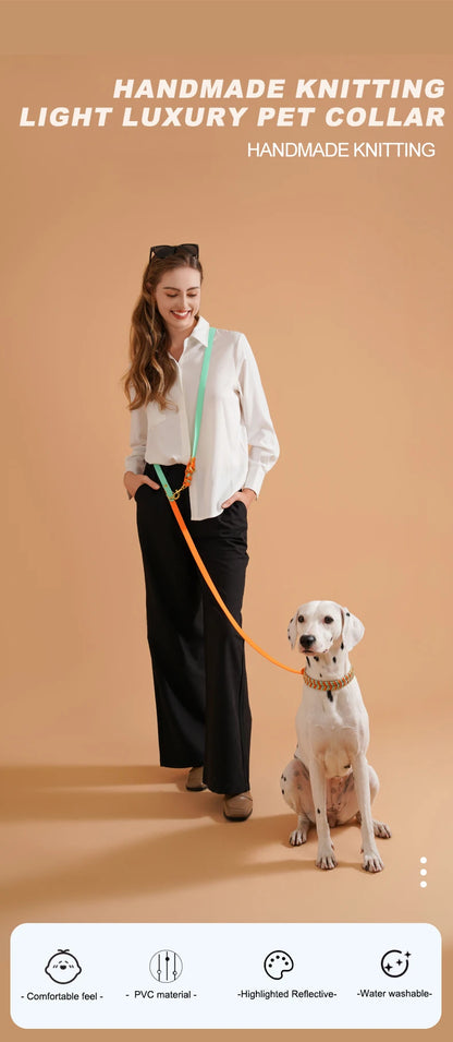 Dog Leashes Solid Durable And Super Tensile Force Dog Rope Colorful Multifunctional Luxury Handmade Leash For Medium Large Dogs