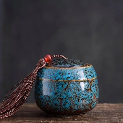 New Color Ceramic Canister Memorial Pet Urn Seal Pot Big Keepsake Casket Porcelain Jar Human Ashes Storage Memento Burial Holder