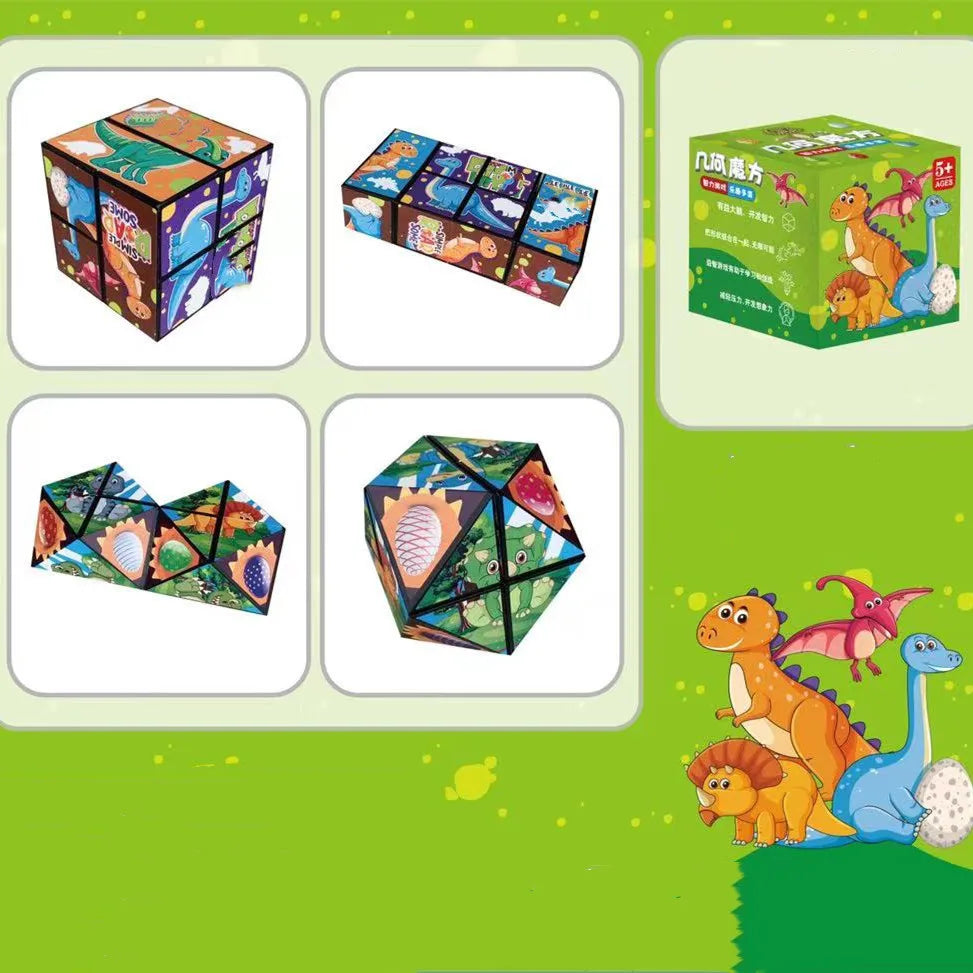 Kids Magic Cubes Games Puzzles Toys Adults Decompression Toy Change Geometric Shapes Table Game Antistress Gifts For Children