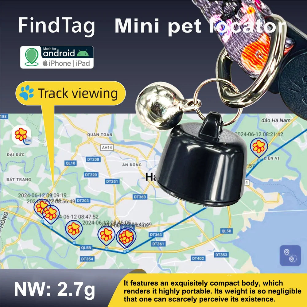 Pigeon Pets Mini Global Locator Compatible for Android ISO System for Bird and Dog Cat View Three Days of Movement GPS Trackers