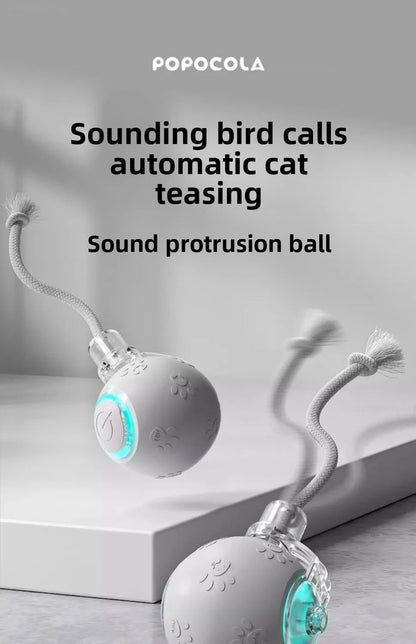 Xiaomi POPO Smart Automatic Cat Teasing Ball Indoor Pet Interactive Rolling Ball Electric Pet Ball Toy Simulated Tail For Cats