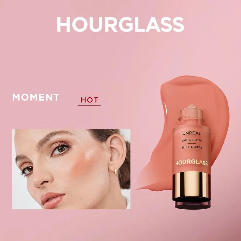 Hourglass New UNREAL Liquid Texture Powder Blusher Full Clear Color Cheek Fluidity Easy Push Away Create Natural Skin Portable
