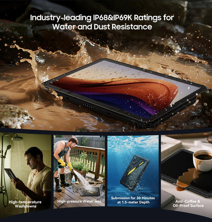 Blackview Active 7 RuggedTablet 11-inch  FHD+ Display Octa-core Android IP68&IP69K 10000mAh 45W Charger Outdoor Pad PC