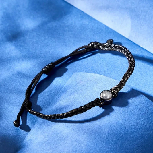 Wholesale Men's Projection Bracelets Stainless Steel Custom Projection Bracelets Woven Photo Bracelets Commemorative Gifts