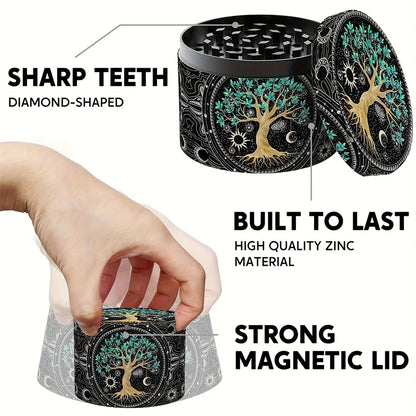 4 Layers Premium Zinc Alloy Herb Grinders for Smoking, Multifunctional Crusher,Grass Grinders,Tobacco Smoking Gadgets