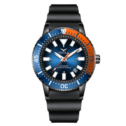 HOT Business Men's Fully Automatic Mechanical Watch ONOLA Genuine Leather Waterproof Casual Watch Men's Clock