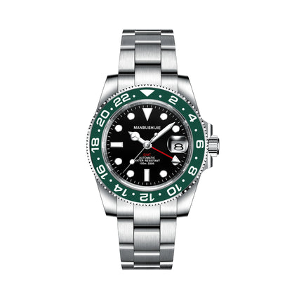 CUSTOM NH34 GMT Stainless Steel Sapphire Glass Watches reloj Waterproof Watch for man Automatic Movement Mechanical Men's Watch