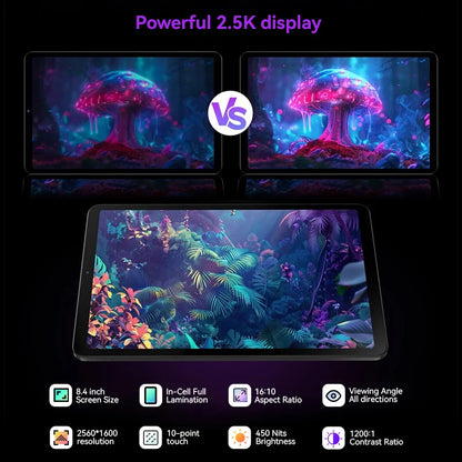 HEADWOLF FPad 6 8.4 inch Andorid 14 tablet  8GB RAM 128GB ROM MTK G99 Octa-core 4G SIM 6500 mAh Battery