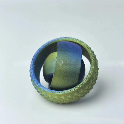 New 3D Printed Rotating Ball Toy O-Shaped Universal Fingertip Gyroscope Gravity Rotation Anxiety Relief Decompression Cool Toy