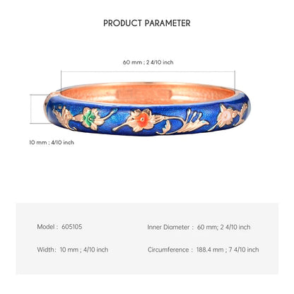 Cloisonne Bangles For Women Bracelet On Hand Flower Enamel Jewelry Women's Hand Bracelets Female Bangle Mother's Day Gifts Wife