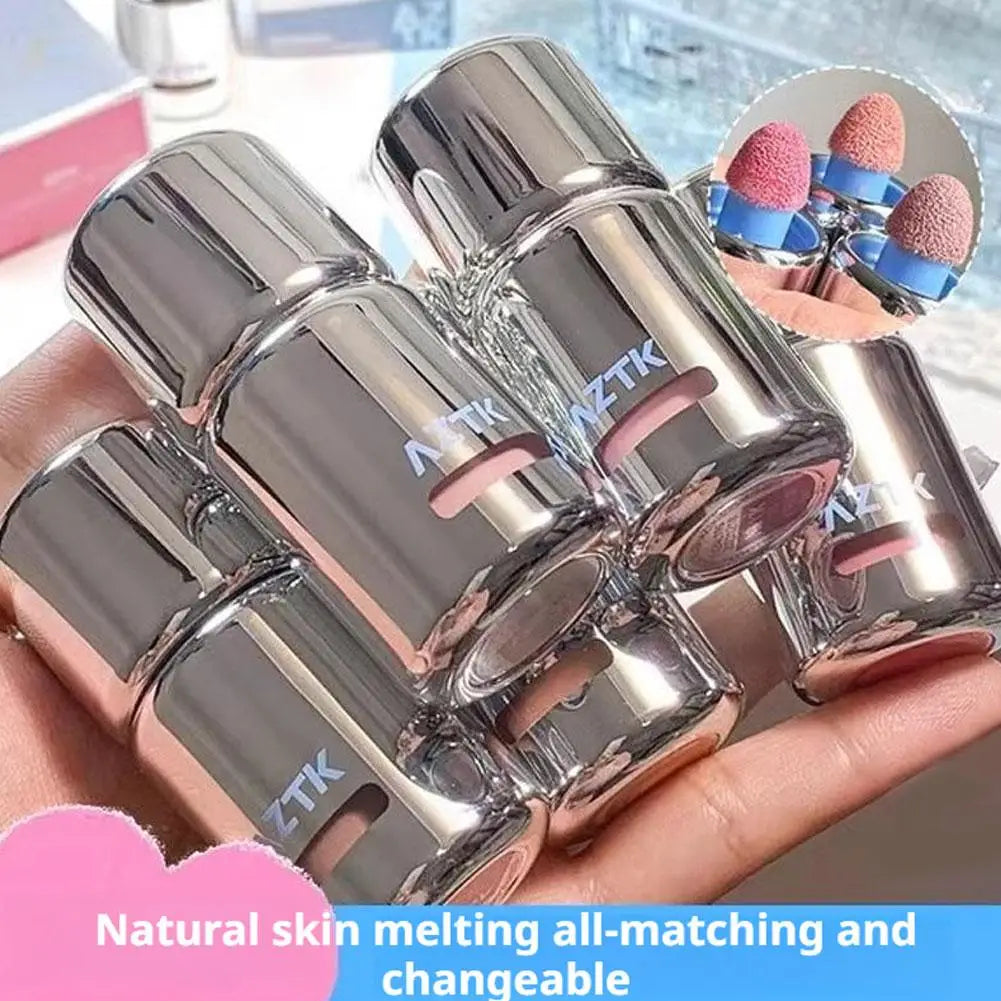 Liquid Powder Blusher, High Gloss, Three In One, Shrink And Expand Color, Natural Nude Color, Pseudo Plain Blush