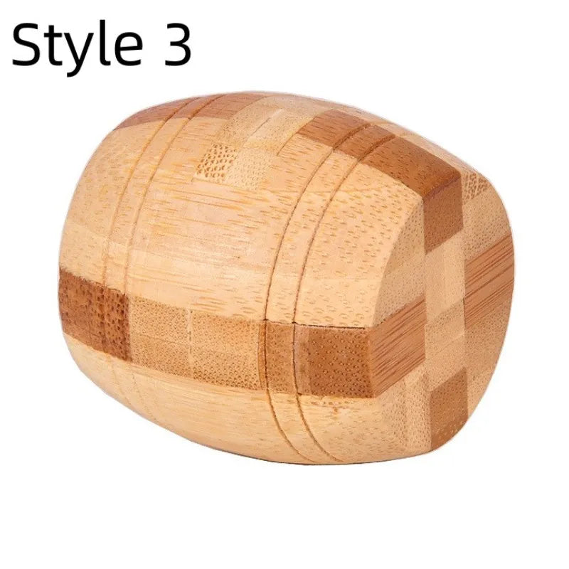 Wooden Kong Ming Lu Ban Lock – 3D IQ Brain Teaser Montessori Puzzle Toy for Kids & Adults