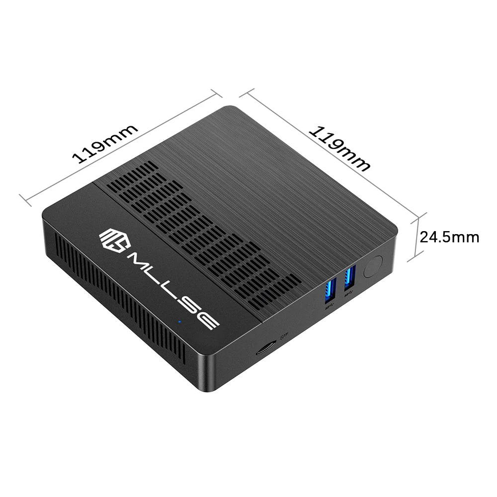 MLLSE Mini PC M2 Air Intel Gemini Lake N4000 Intel J3710 6GB RAM 128GB ROM Dual-Band WiFi Bluetooth USB Mini Computer