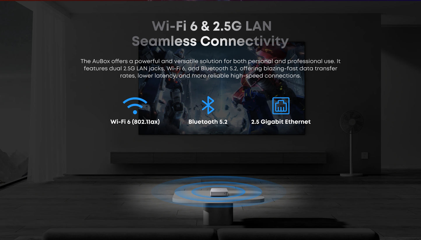 CHUWI AuBox Mini PC i9-13900HK 14 Cores 32GB DDR4 1TB SSD 16GB DDR5 512 SSD Windows 11 Pro WiFi 6 BT 5.2 Extend M.2 1T*2 Desktop