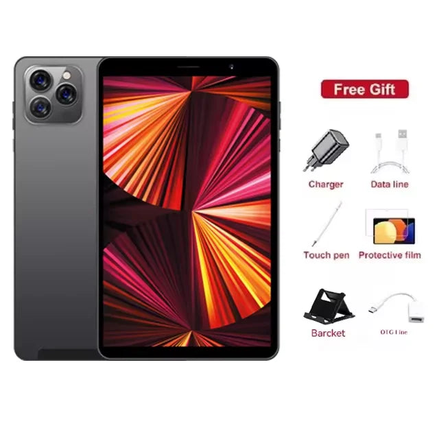 2025 New Tab 14 Tablet Android 12 8 Inch HD 16GB+1TB 8800mAh 5G Dual SIM Bluetooth WiFi GPS Google Play Tables PC Mi Tab