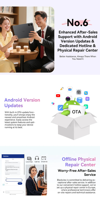 Blackview MEGA 3 Tablet 12.1" 2.5K 90Hz Display Android 15 MediaTek G100 8800mAh 33W Fast Charging 50MP Camera 12GB 256GB Pad