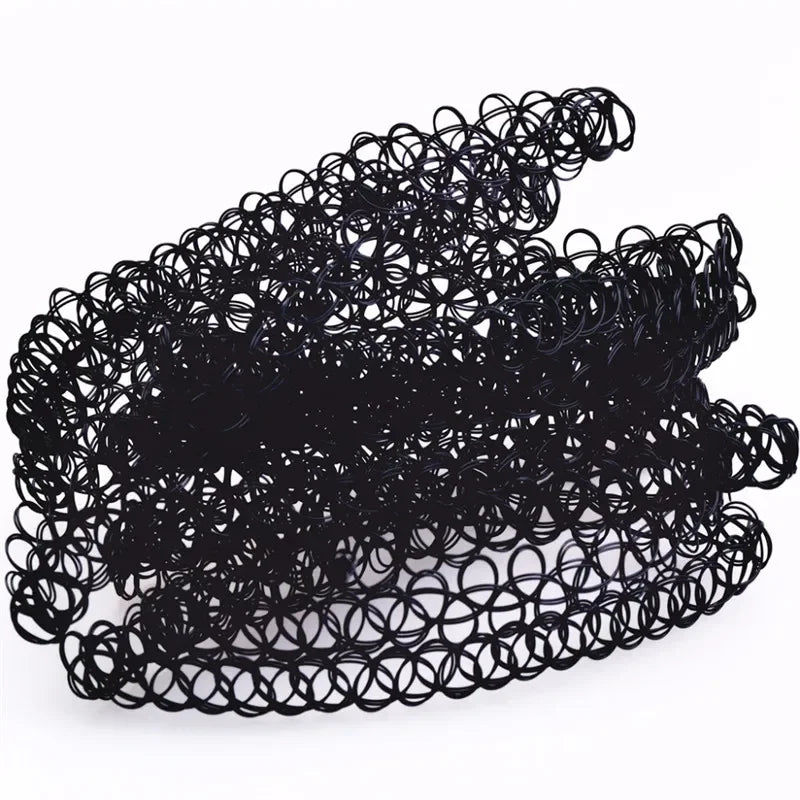 JUCHAO New Collares Vintage Stretch Tattoo Choker Necklaces For Women Girl Charm Gothic Elastic Necklace Female Wedding Gift