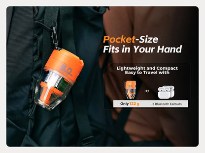 FLEXTAIL MAX PUMP 3 - Electric Air Pump, Portable Camping Pump with 3 Level Ambient Light for Air Bed, Sleeping Pads, Vacuum Bag